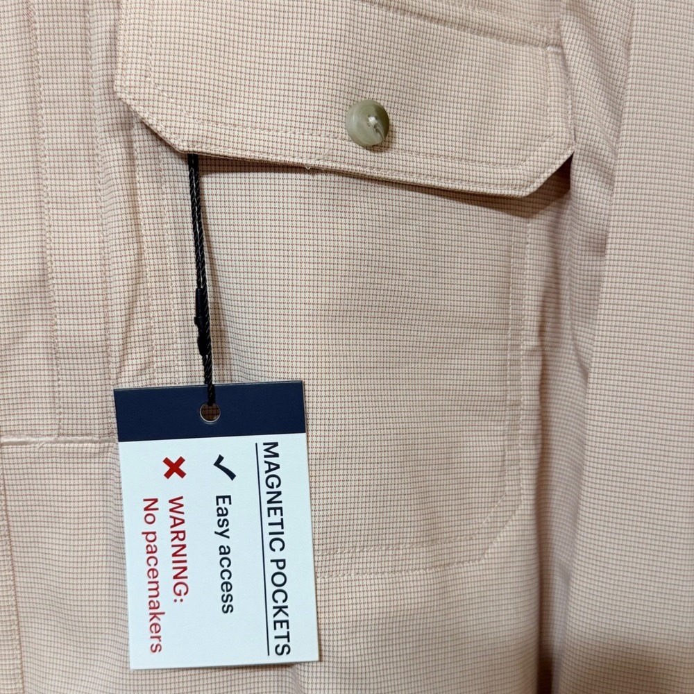 Poncho Outdoors Mens the lavaca Performance Fishing Shirt Magnetic Pockets Large - Picture 8 of 11